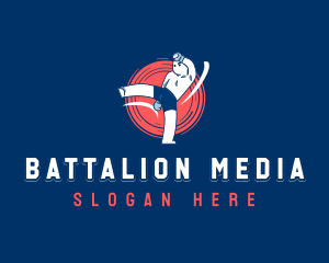 Combat Fighter Athlete logo design