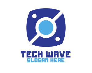Blue High Tech Surveillance logo design