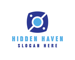 Blue High Tech Surveillance logo design