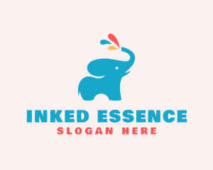 Elephant Paint Animal logo design