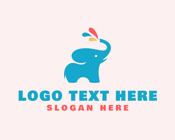 Blue Elephant logo example 2