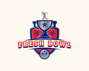 Bowling Champion Trophy logo design