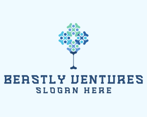 Molecule Tree Tech Venture logo design