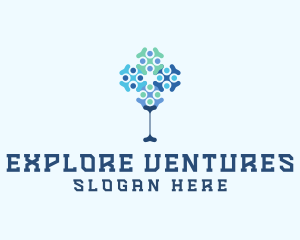 Molecule Tree Tech Venture logo design