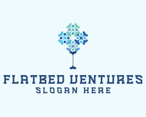 Molecule Tree Tech Venture logo design