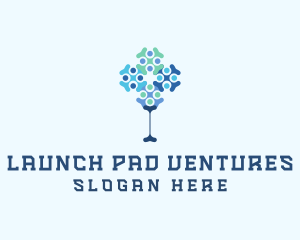 Molecule Tree Tech Venture logo design