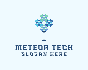 Molecule Tree Tech Venture logo design