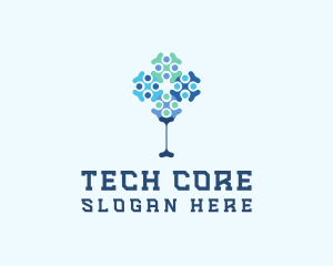 Molecule Tree Tech Venture logo design