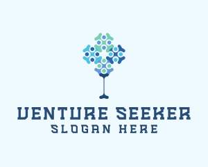 Molecule Tree Tech Venture logo design