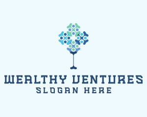 Molecule Tree Tech Venture logo design