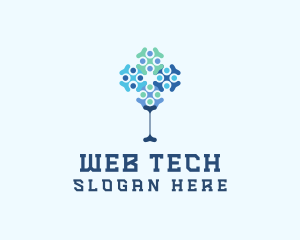 Molecule Tree Tech Venture logo design