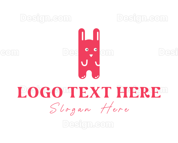 Cute Rabbit Cartoon Logo