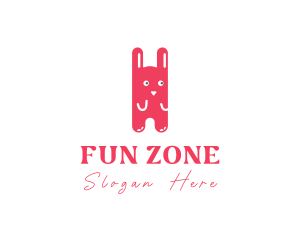 Cute Rabbit Cartoon logo design