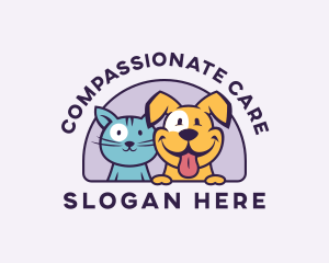 Kitten & Dog Pet Care logo design