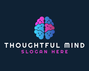 Digital Brain Circuit logo design