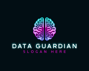 Artificial Intelligence Circuit Brain logo design