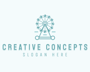 Ferris Wheel Theme Park  logo design