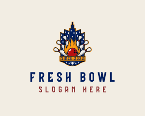 Bowling Alley Building logo design