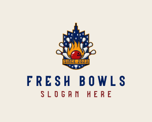 Bowling Alley Building logo design