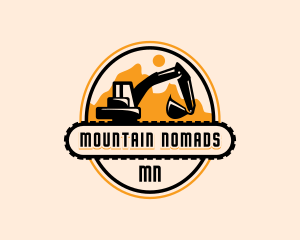 Excavator Quarry Construction logo design