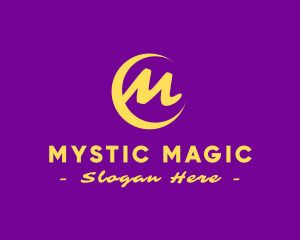 Mystical Crescent Moon logo design