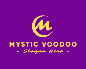 Mystical Crescent Moon logo design