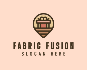 Gift Factory Location Pin logo design