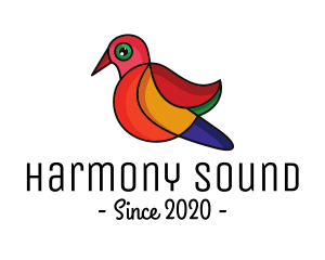 Colorful Sparrow Outline logo