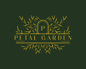 Leaves Botanical Wreath logo design