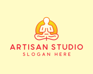 Yoga Meditation Wellness logo design