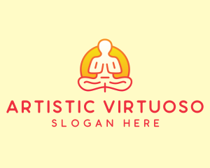 Yoga Meditation Wellness logo design