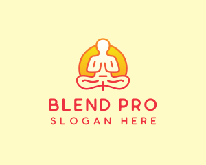 Yoga Meditation Wellness logo design