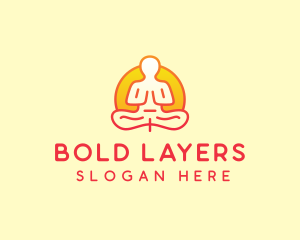 Yoga Meditation Wellness logo design