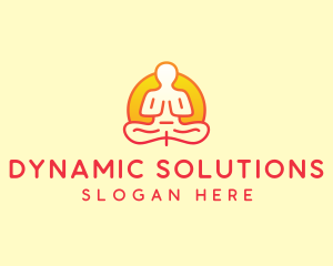 Yoga Meditation Wellness logo design