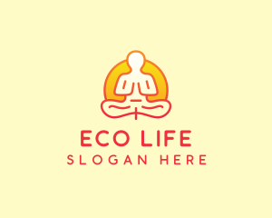 Yoga Meditation Wellness logo design