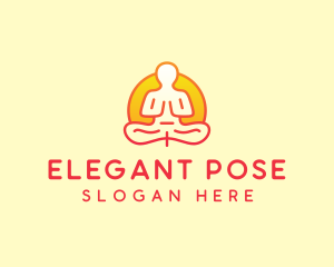 Yoga Meditation Wellness logo design