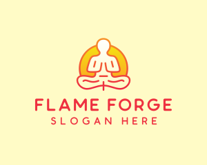 Yoga Meditation Wellness logo design