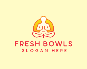 Yoga Meditation Wellness logo design