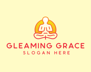 Yoga Meditation Wellness logo design