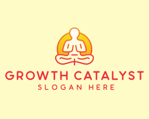 Yoga Meditation Wellness logo design