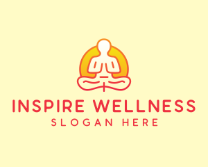 Yoga Meditation Wellness logo design