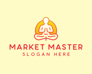 Yoga Meditation Wellness logo design