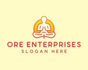 Yoga Meditation Wellness logo design