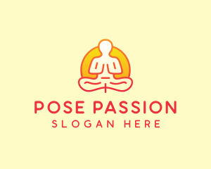 Yoga Meditation Wellness logo design