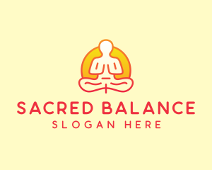 Yoga Meditation Wellness logo design