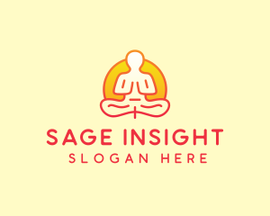 Yoga Meditation Wellness logo design