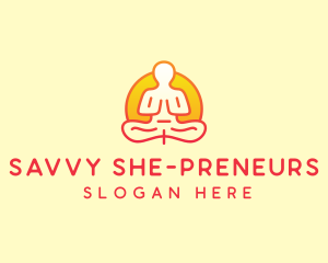 Yoga Meditation Wellness logo design