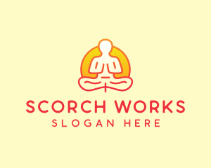 Yoga Meditation Wellness logo design