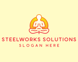 Yoga Meditation Wellness logo design