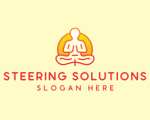 Yoga Meditation Wellness logo design